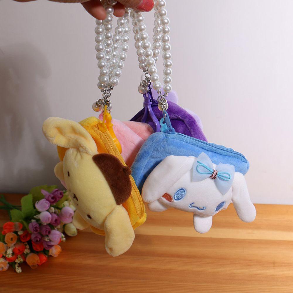 ELEGANT Ví Đựng Tiền Xu Kuromi My Melody Có Khóa Kéo Và Dây Đeo Tiện Dụng