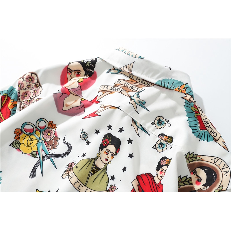 Áo sơ mi tay dài in họa tiết phong cách trẻ trung cho nam