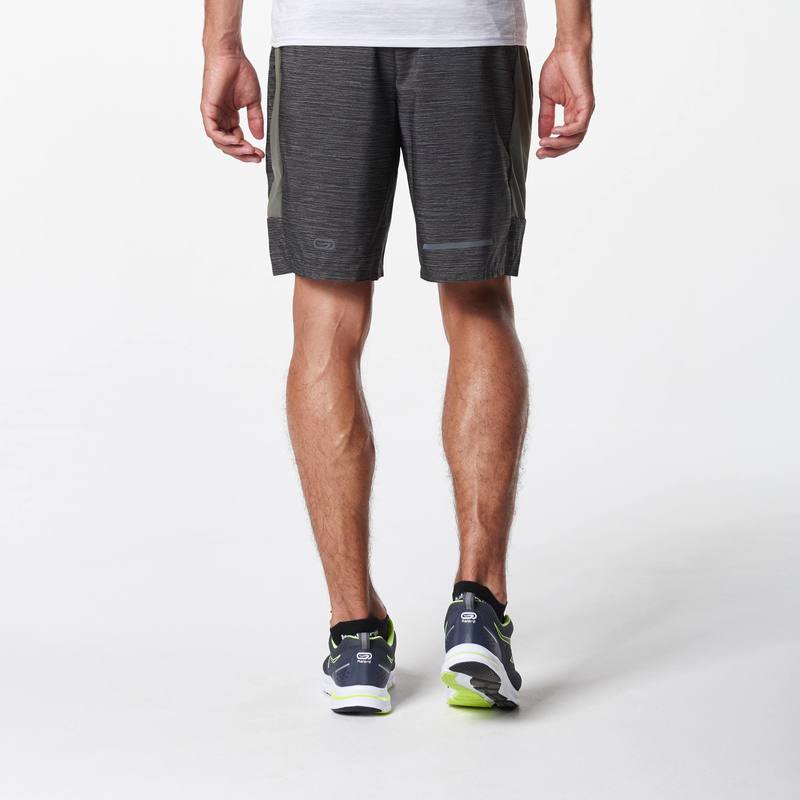 Quần short chạy bộ Decathlon Run Dry+ cho nam - Xám