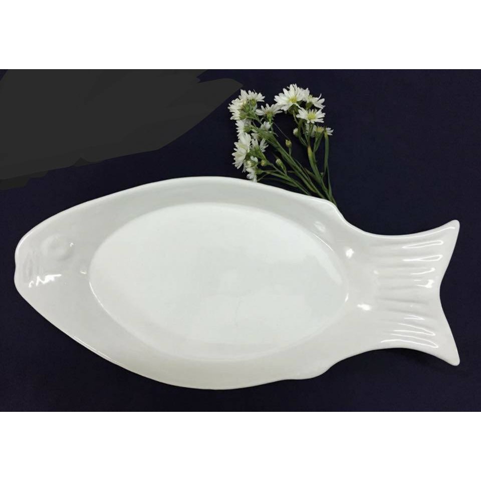 10 chiếc Đĩa Hình Cá - Gốm Bát Tràng ( ĐĨa Cá)