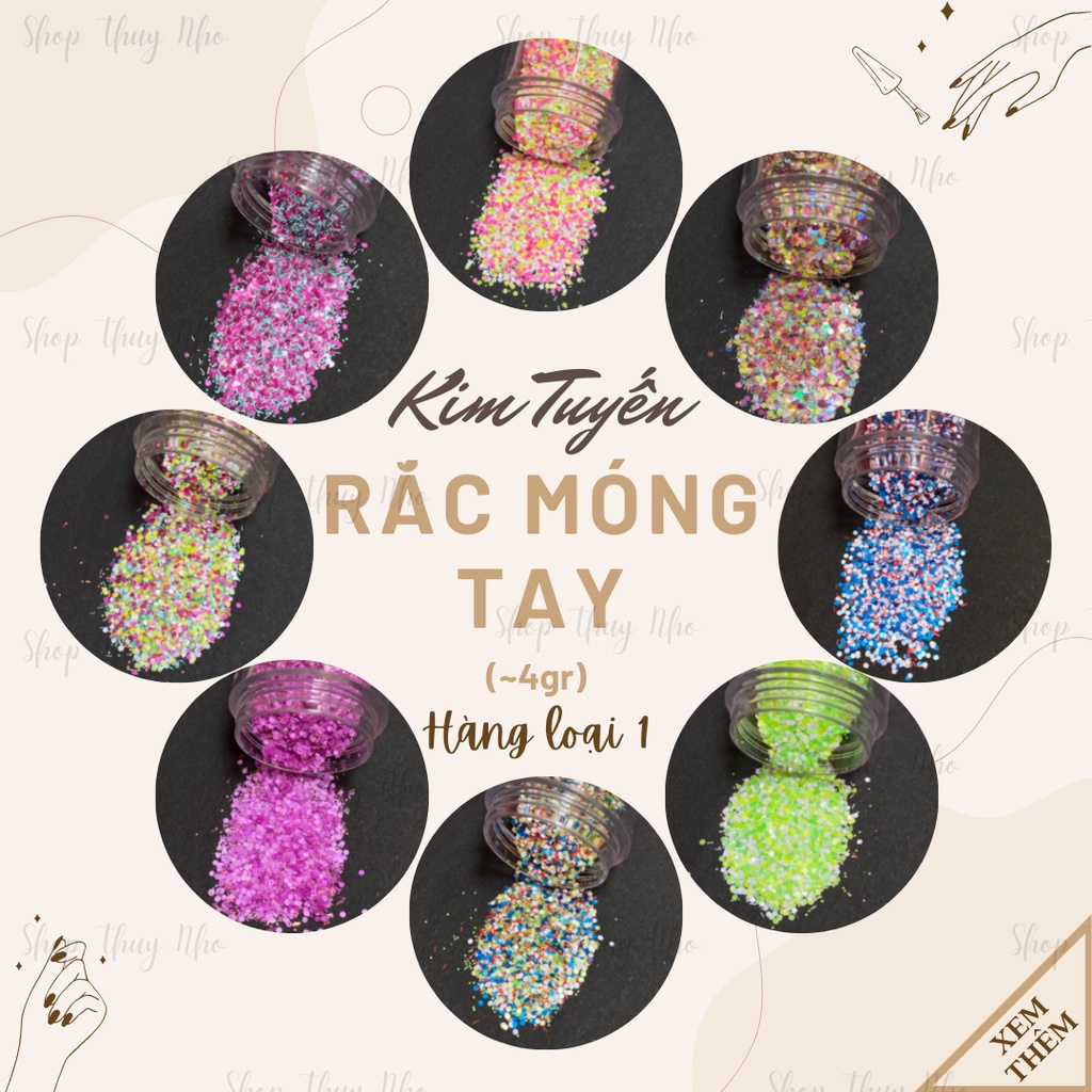 [ẢNH THẬT] Kim tuyến,nhũ tuyết đắp móng,rắc móng tay siêu đẹp dụng cụ làm móng tay nghệ thuật chuyên nghiệp nail