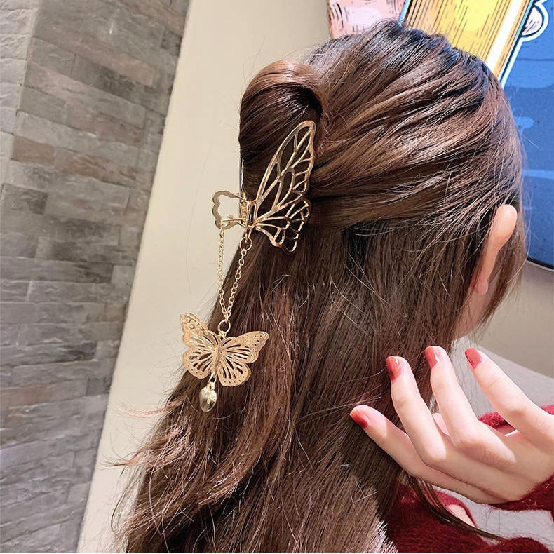 Kẹp Tóc Cánh Bướm Phong Cách Hàn Quốc Dáng Dài