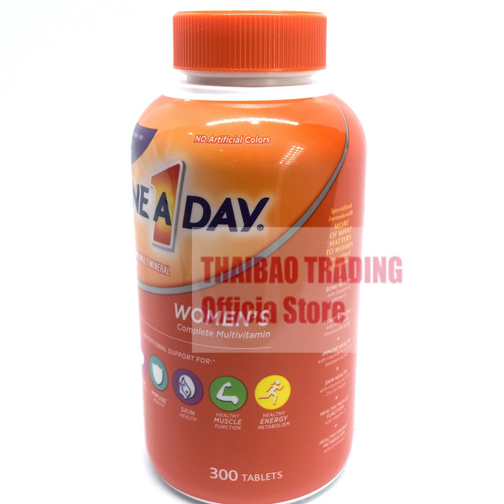 [MẪU MỚI] VIÊN UỐNG VITAMIN TỔNG HỢP CHO NỮ DƯỚI 50 TUỔI ONE A DAY MULTIVITAMIN 300 VIÊN