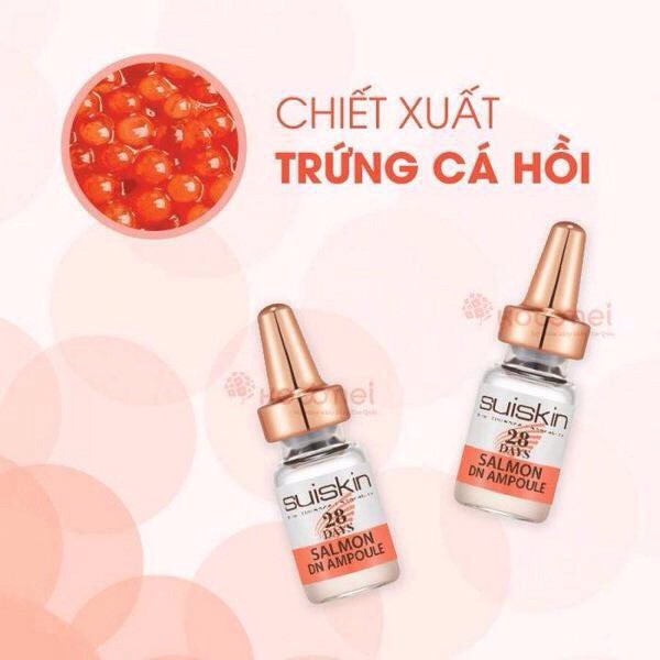 Combo 10 ống tinh chất cá hồi Suiskin DNA cá hồi phục hồi da sau 28 ngày