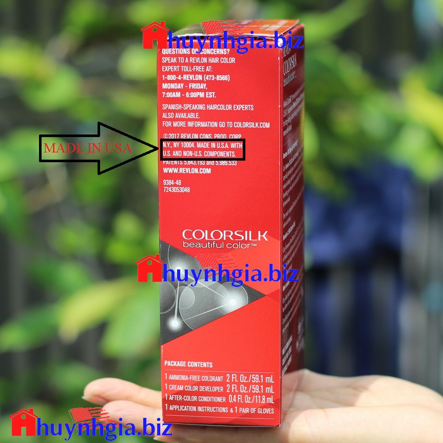 Kem nhuộm tóc màu đỏ tía mã 48 Revlon colorsilk 3D của Mỹ