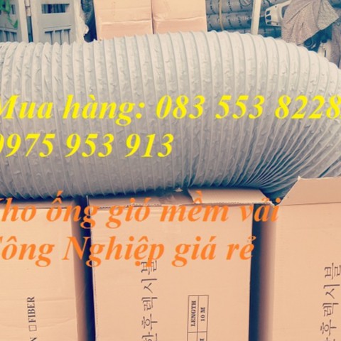 đại lý ống gió mềm vải phi 75, ống gió mềm thông gió bằng vải nhựa hút gió