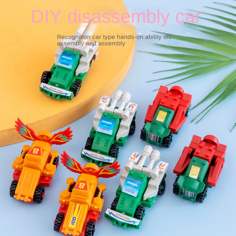 Bộ Đồ Chơi Lắp Ráp Xe Hơi Hoạt Hình DIY Dành Cho Trẻ Em