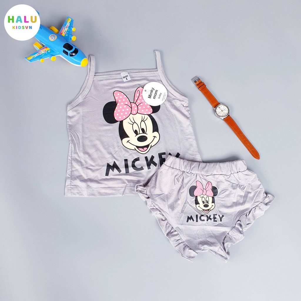 Sale!!! Bộ 2 dây cho bé gái hàng Minky Mom in hình Mickey chất thun lạnh mát đẹp - B2D01.Halukidsvn