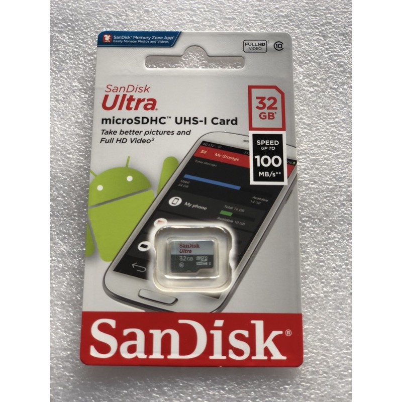Thẻ Nhớ SanDisk Ultra 32GB, 64GB Upto 100MB/S