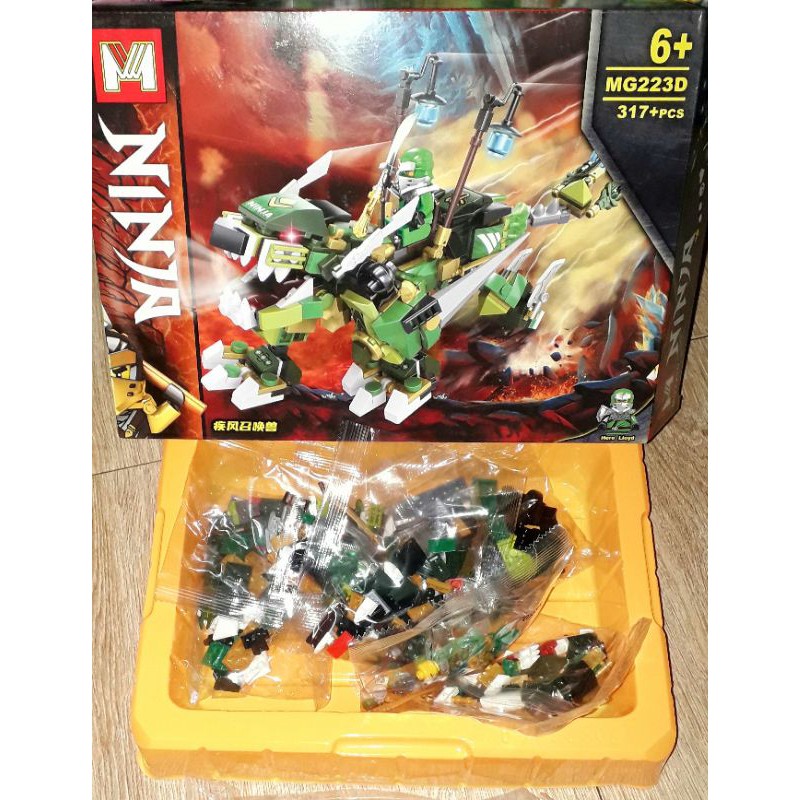 Lắp ráp 1 hộp LegoNinja MG223 Cưỡi Quái Thú Kỳ Lân có trên 296 chi tiết bằng nhựa