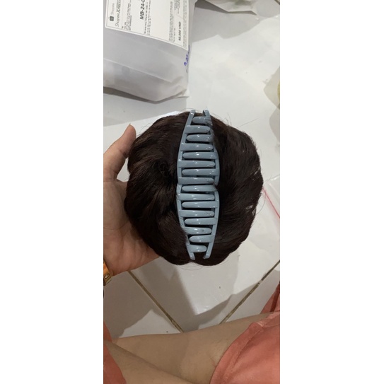 Kẹp búi tóc giả xoăn ngoặm❤freeship 50k❤ tóc búi xoăn ngoặm trung niên