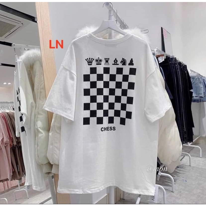 Áo thun CHESS bàn cờ unisex - Áo Phông cộc tay chất cotton  in hình họa tiết cá tính, nổi bật