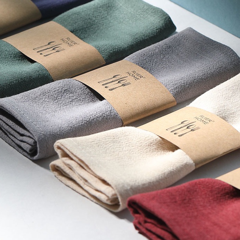 Khăn Trải Bàn Vải Lanh Cotton Dệt Chuyên Dùng Cho Nhà Hàng Khách Sạn