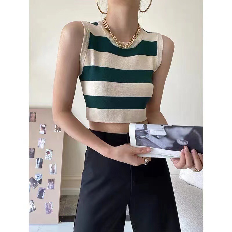 Áo Tanktop kẻ ngang big