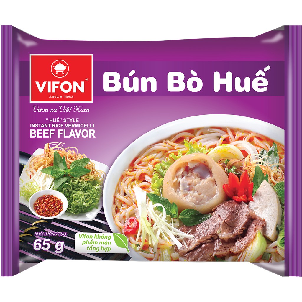 Thùng 30 gói BÚN BÒ HUẾ 65GR
