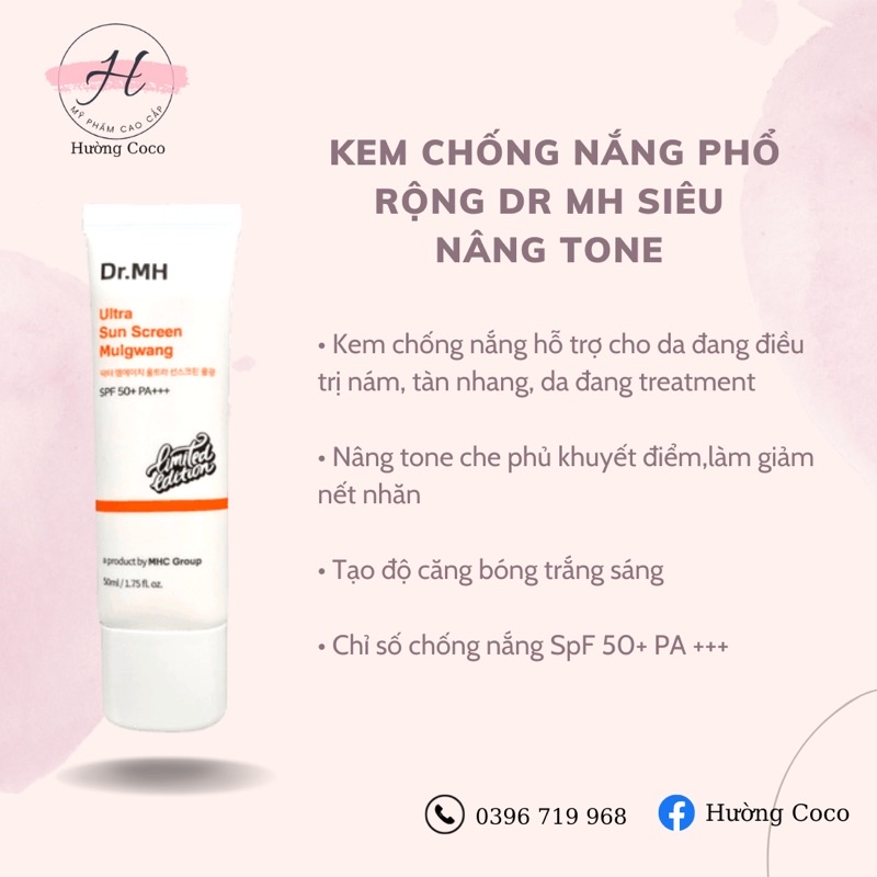 Kem chống nắng DR MH 3in1 làm trắng - chống nắng - cải thiện nếp nhăn