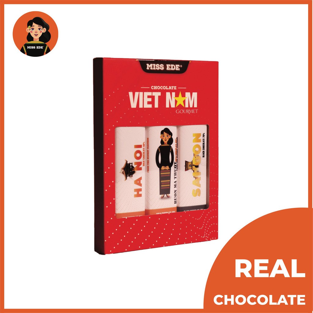 Hộp quà Sô cô la MISS EDE VN gourmet - hộp lớn Size M 240G