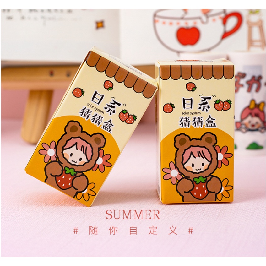 Cuộn washi tape hình  cô gái đáng yêu - băng keo trang trí dễ thương cute