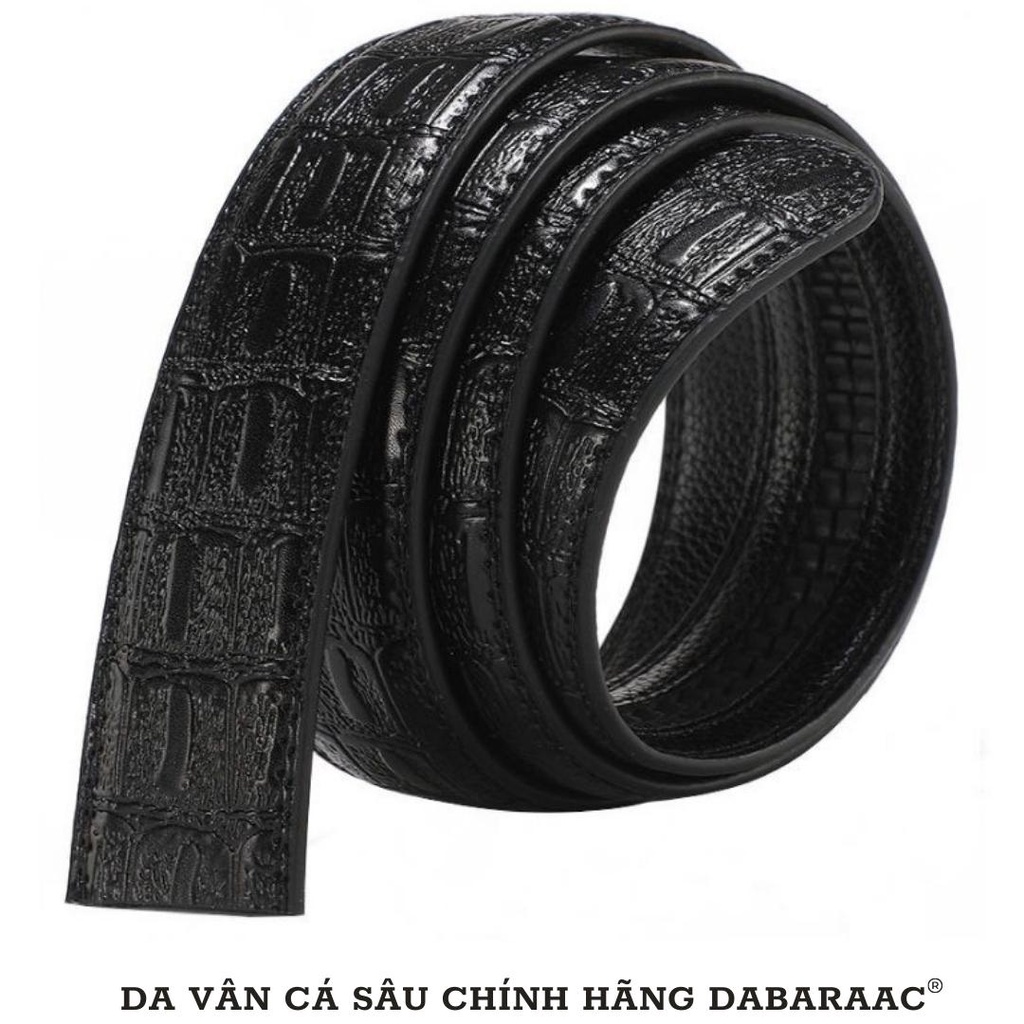 Thắt lưng nam vân da cá sấu, mặt đính đá xoay 360, khóa kim loại tự động phong cách Hàn Quốc TL02