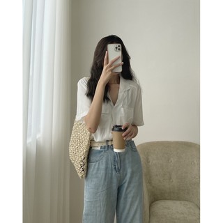 áo tơ cổ vest 2 túi 568
