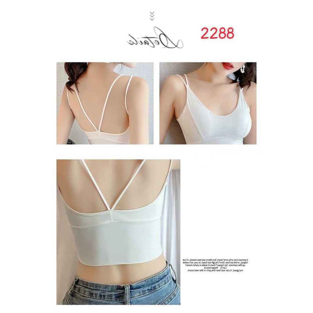 [Mã FAMAYWA giảm 10K đơn 50K] Áo bra croptop su trơn mát hai dây thời trang hè 2288 - Mbra94 | BigBuy360 - bigbuy360.vn