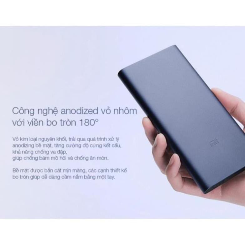 Sạc Dự Phòng Xiaomi Gen 2S Version 2018 10000 mAh 2 Cổng USB Hỗ Trợ QC 3.0  I.CASE [vthm9]