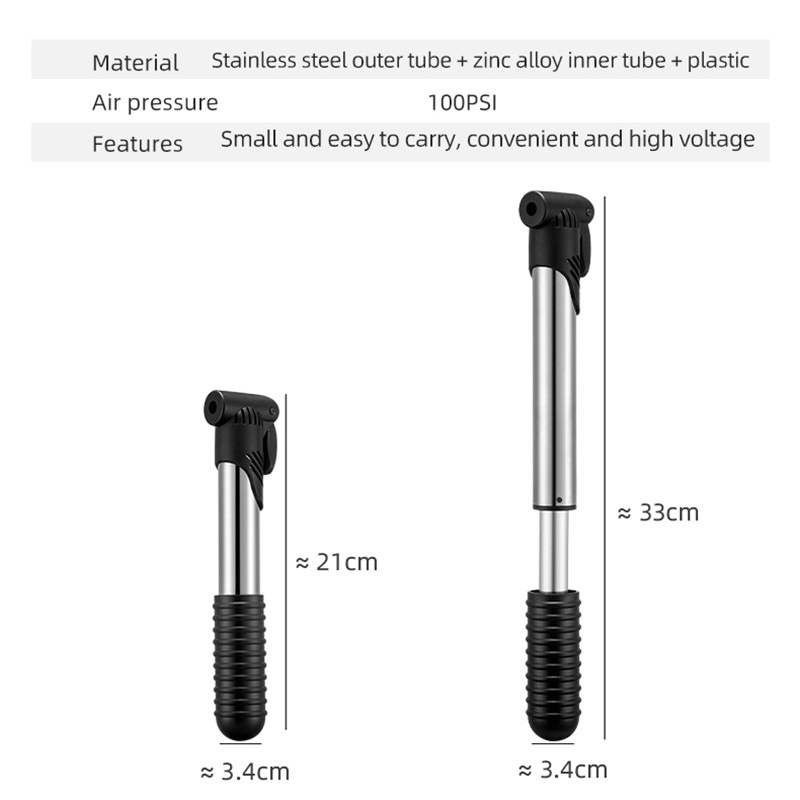 [Bơm Hơi Di Động] [Xe Đạp Leo Núi / Bóng Đá / Bóng Rổ / Bóng Đá mini Áp Suất Cao]