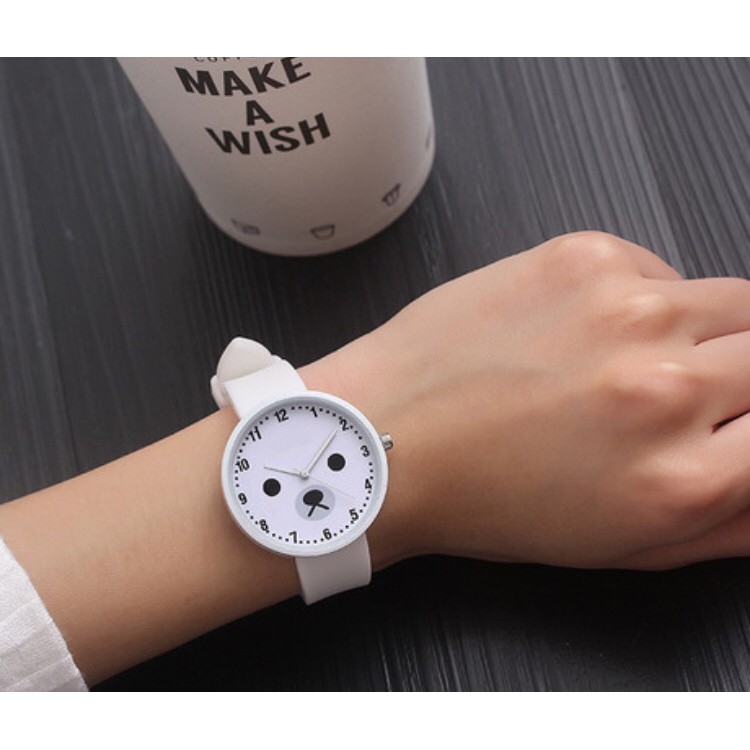 [Mã FAMAYFA2 giảm 10K đơn 50K] ĐỒNG HỒ NAM NỮ DÂY CAO SU HAZO D40 MẶT GẤU NHIỀU MÀU | BigBuy360 - bigbuy360.vn