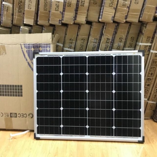 Tấm pin năng lượng mặt trời 50W Mono công suất cao(tặng kèm bộ jack mc4)