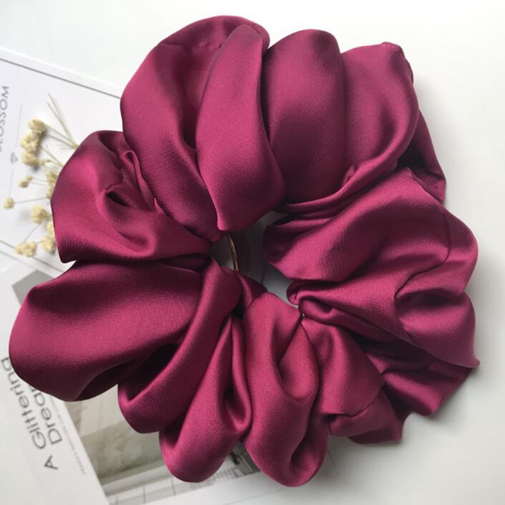 Dây buộc tóc cỡ siêu lớn bằng satin mềm mượt dành cho nữ