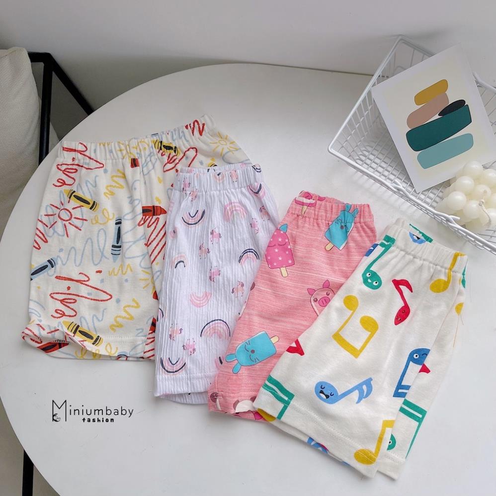 Bộ cộc tay họa tiết hoa quả chất liệu cotton mềm mát cho bé trai, bé gái MiniumBaby-SB1179