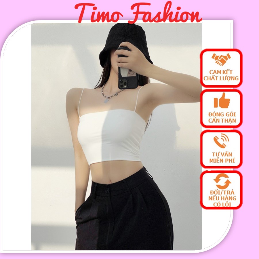 Áo 2 dây sợi bún mặc trong siêu mát mùa hè, áo dây croptop dáng ôm thon gọn, thời trang mùa hè đẹp, TF011 | BigBuy360 - bigbuy360.vn