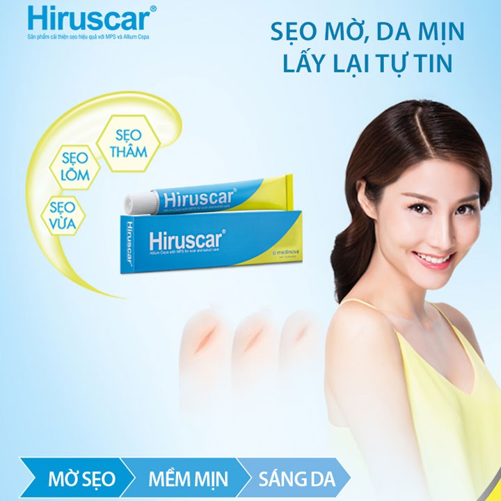 GEL Hiruscar Tuýp 20g - Cải Thiện Sẹo Vừa, Sẹo Lõm, Sẹo Thâm - cvspharmacy