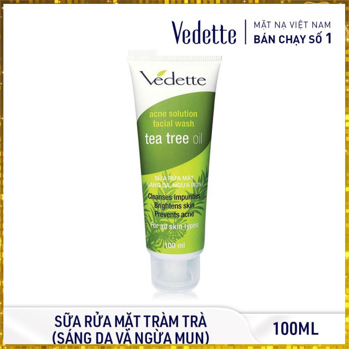 🥭 SỮA RỬA MẶT TRÀM TRÀ 100ml TEA TREE OIL VEDETTE