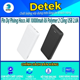 Pin Dự Phòng Hoco J48 10000mah lõi Polymer 2 Cổng USB 2.0A