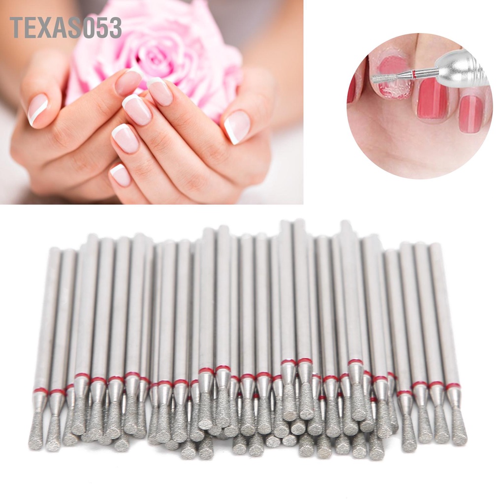 Texas053 50 cái Ngược Hình Nón Dạng Móng Tay Đánh Bóng Đầu Mài Nghệ Thuật Mũi Khoan Phụ Kiện