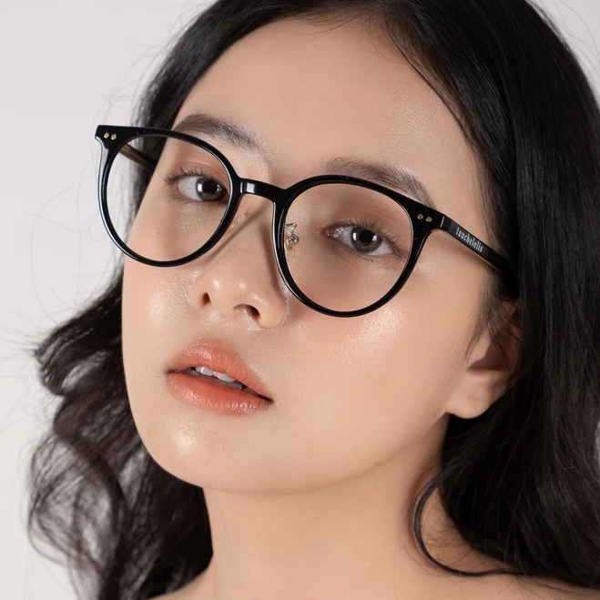 Kính Tròn Gọng Nhựa Cao Cấp Thiết Kế Cao Cấp Touchelelis LAELIA GLASSES, Kính Ngố Dễ Thương Phù Hợp Mang Hàng Ngày