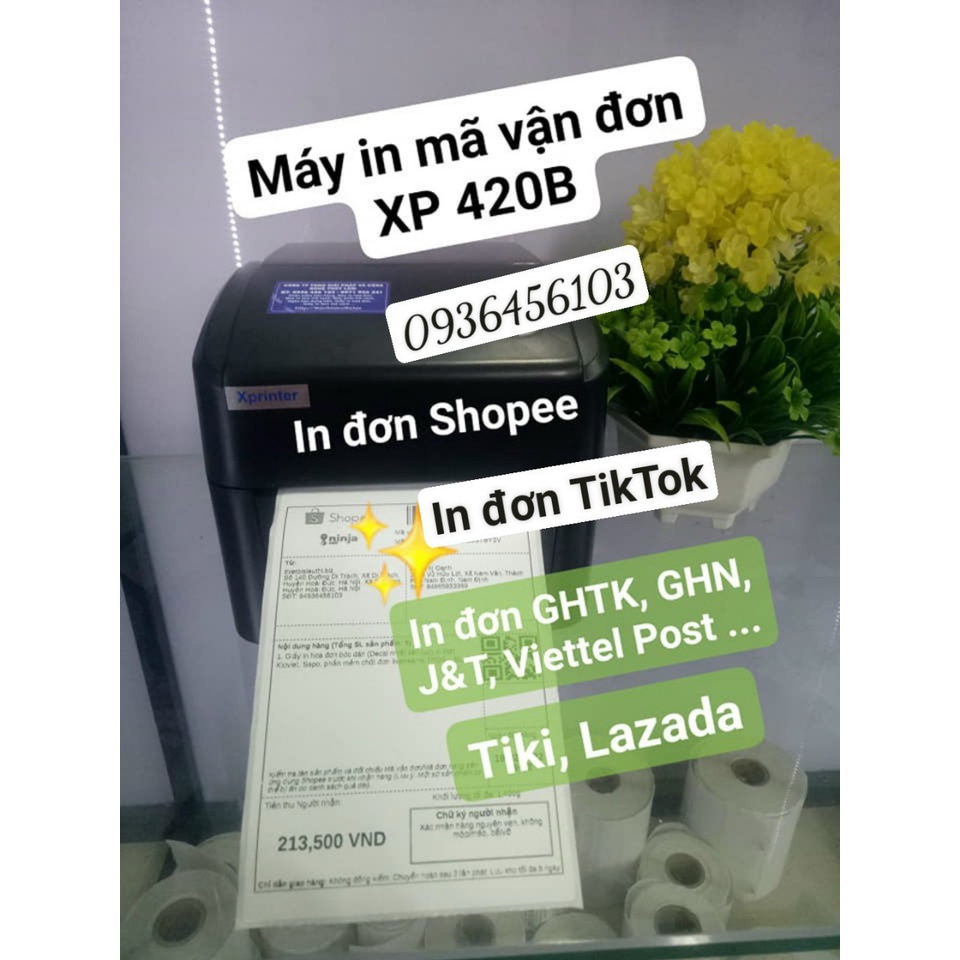 Máy in đơn hàng Shopee, Viettel Post, J&T...420B