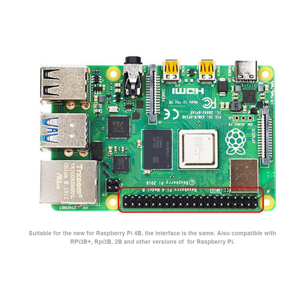 Bảng Mạch Phát Triển Raspberry Pi 4b 3b Plus Gpio 40 Pin