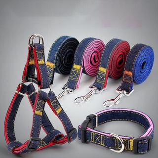 Dây Dắt Thú Cưng Đi Dạo Chất Liệu Denim Chống Mòn