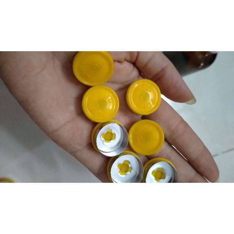Combo 100 nút cao su,nút nhôm đóng chai thủy tinh, nắp nhôm, nút cao su chai lọ thủy tinh, lọ vacxin 5ml,10ml,20ml,100ml