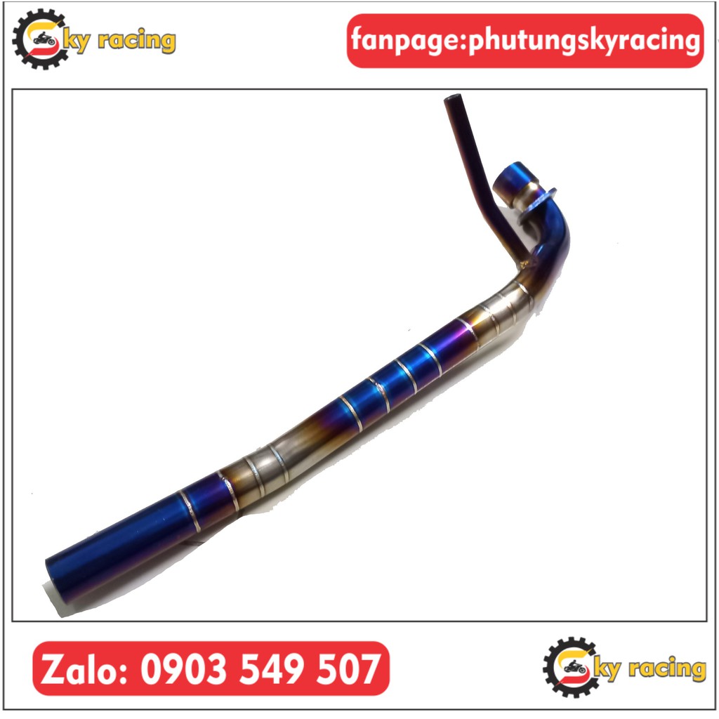 Cổ pô inox 304 lên màu dành cho dòng xe Sirius