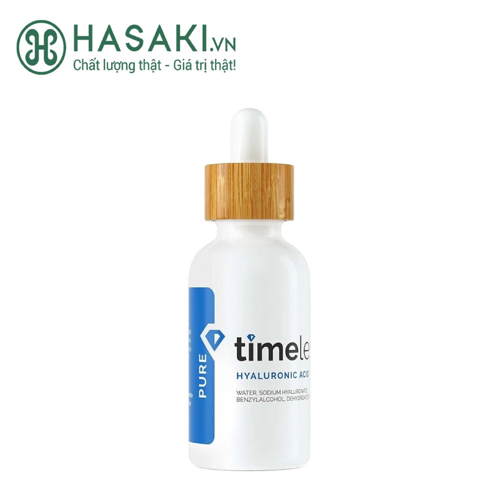 [Mã SKAMPUSHA9 giảm 8% đơn 250K] Serum Cấp Nước Timeless Hyaluronic Acid 100% Pure 30ml