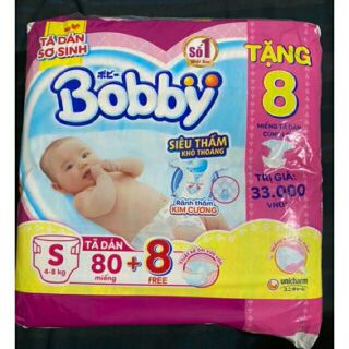 Tã dán sơ sinh Bobby S80+2