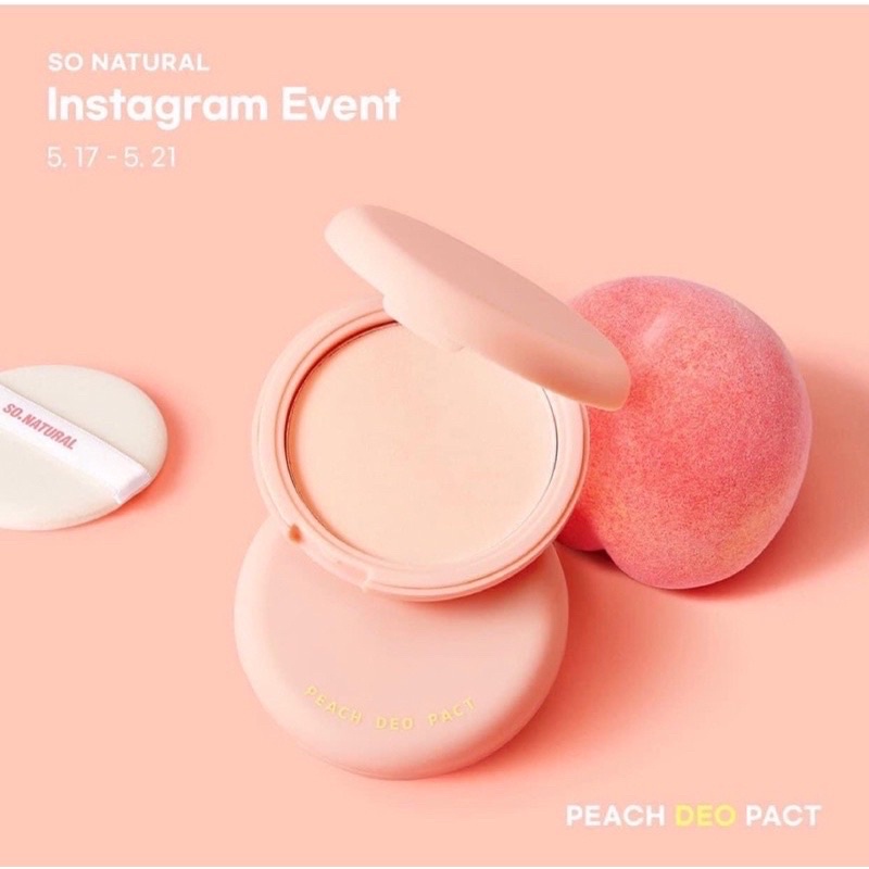 Phấn nách Peach Deo Pact, Phấn nách bột khô trái đào Peach Deo Pact