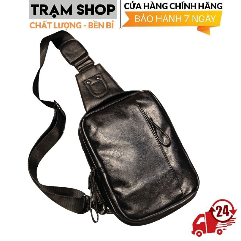 Túi Đeo Chéo Nam Da Cao Cấp Đeo Bao Tử / Túi Xách Chéo Nam / Trạm Shop