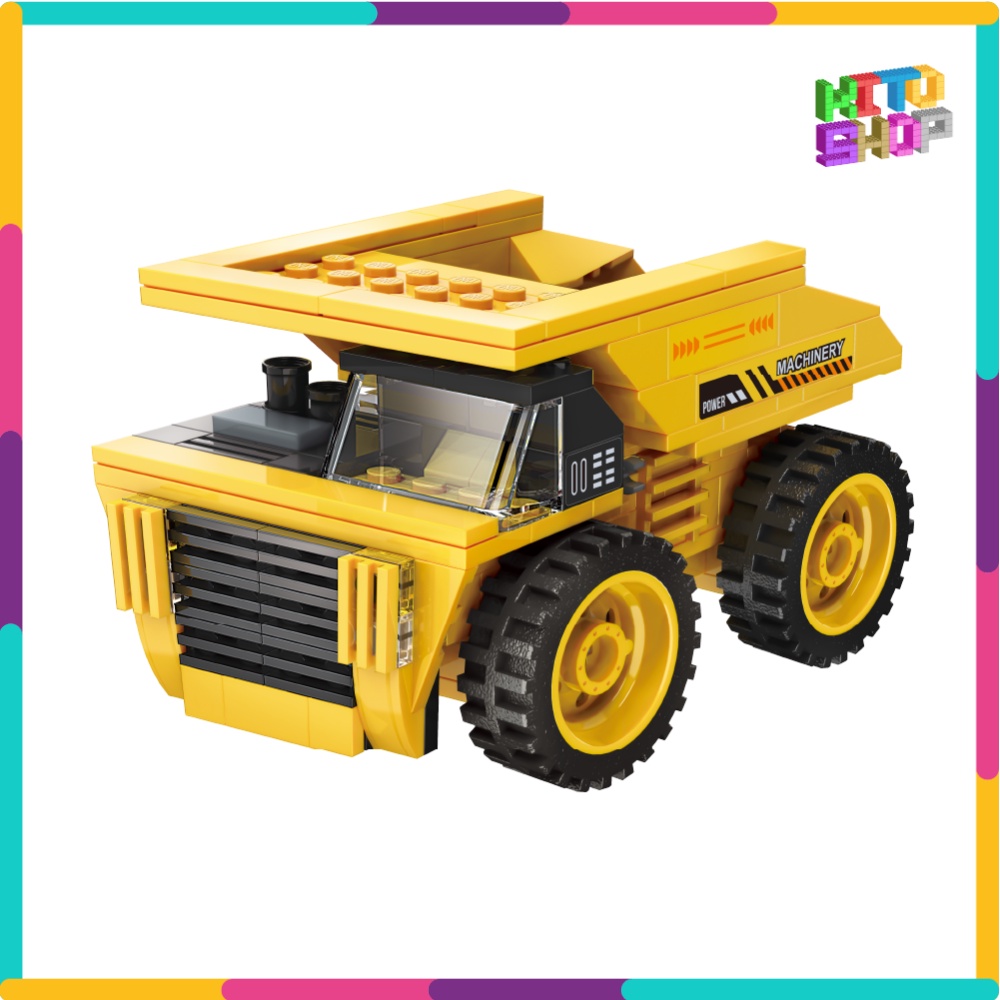 Đồ Chơi Qman Lắp Ráp 3 Mô Hình Xe Tải Xe Ủi Máy Xúc 42110 Cho Trẻ Từ 6 Tuổi 203 Chi Tiết
