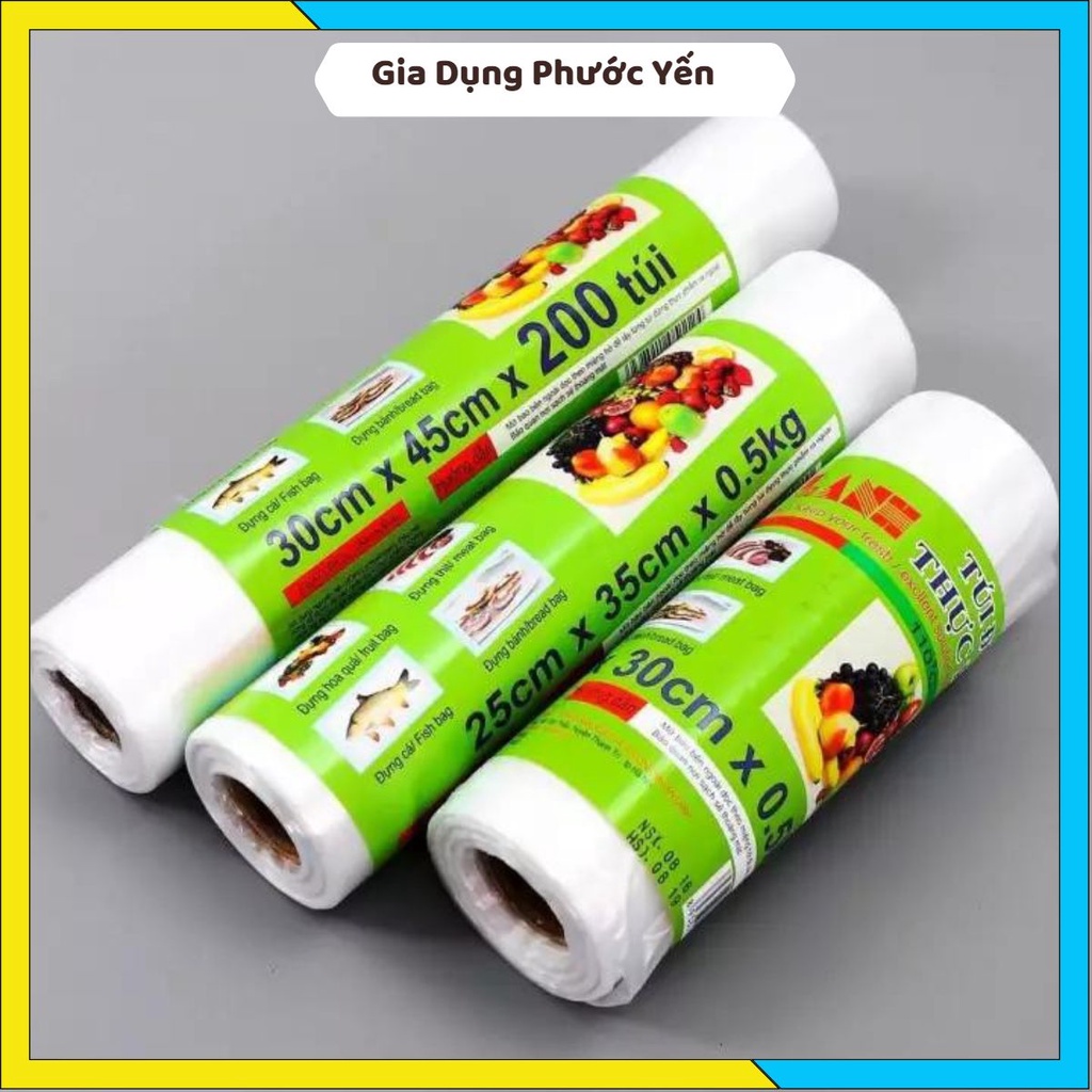 Túi Đựng Bảo Quản Thực Phẩm Tự Hủy Sinh Học Tủ Lạnh An Lành Nhiều Kích Thước An Toàn Cho Sức Khỏe