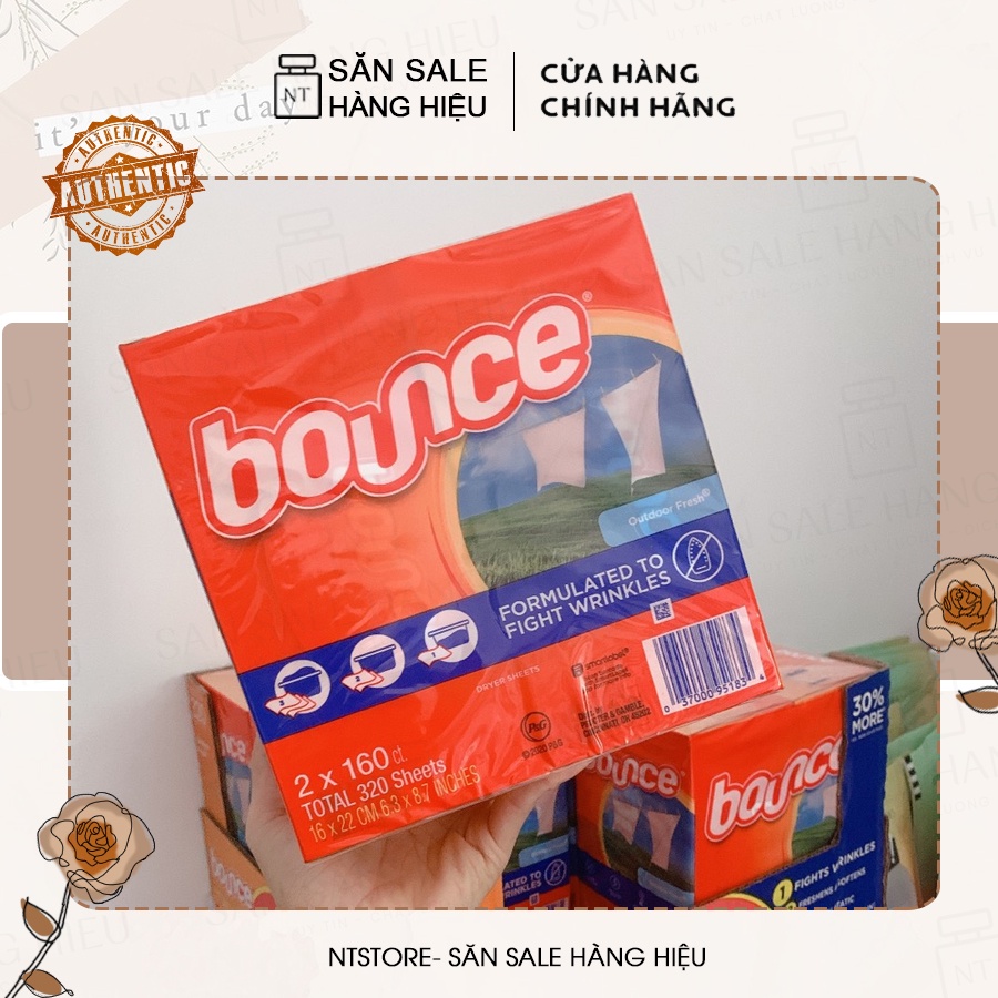 Giấy thơm quần áo Bounce của Mỹ 320 tờ