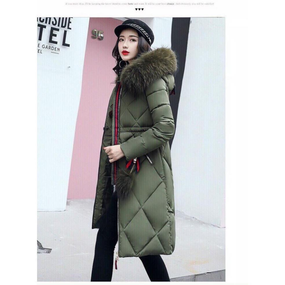 Áo Khoác Phao Lót Lông Dáng Dài Nữ - Áo Khoác Nữ Hàng Cao Cấp Quảng Châu Cực Ấm - KS420567 | BigBuy360 - bigbuy360.vn